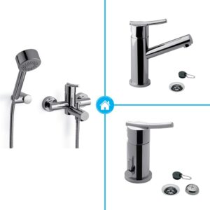 FV Libby Monocomando Lavatorio + Bidet + Ducha Exterior