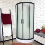 Gorena Box de Ducha Semicircular Hong Kong Negro Esfumado