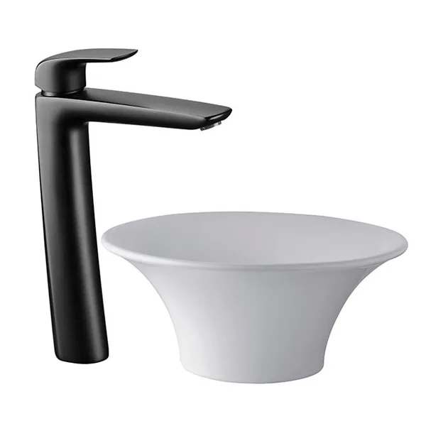 FV Epuyen Lavatorio Monocomando Negro Pico Alto Cañoplast