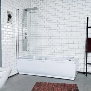 Gorena Maui Mampara Rebatible sobre bañera - 80 x 140 cm