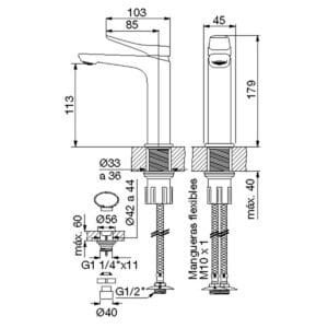 FV Chapelco, Lavatorio, Medidas
