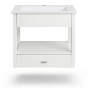 Gabinetto Maral Abierto de Colgar Blanco con Mesada 60 cm